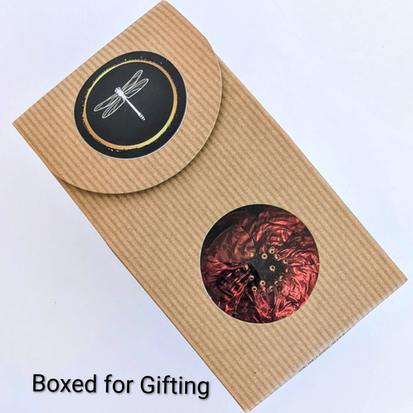 Red copper Poppy in display box