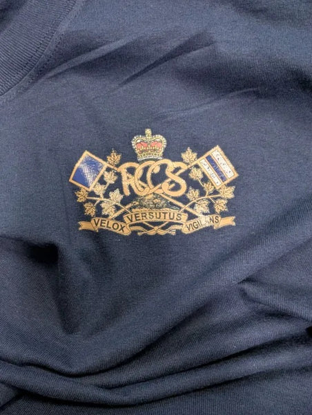 Navy Cotton Long Sleeve RCCS Collar Dog Crest