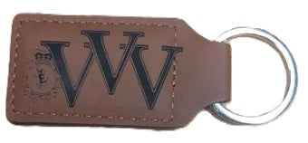 Faux Leather Keychain with Signals crest and VVV