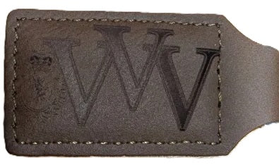 Faux Leather Keychain with Signals crest and VVV