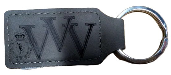 Faux Leather Keychain with Signals crest and VVV