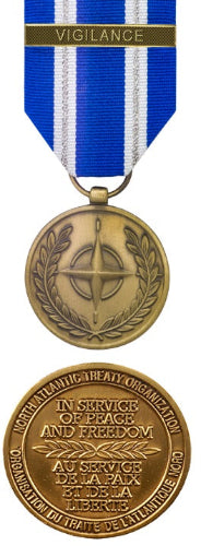 Medal with NATO medal and 'Vigilance' bar