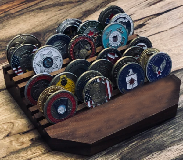 Coin holder with coins example