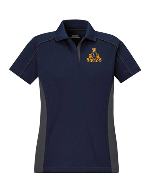 Women's short sleeve polo with RCCS Crest