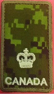 CANADA cadpat velcro Rank patch; Major
