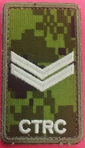 CTRC cadpat velcro Rank patch; Corporal