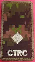 CTRC cadpat velcro Rank patch; Second Lieutenant