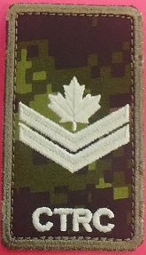 CTRC cadpat velcro Rank patch; Master Corporal