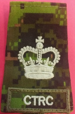 CTRC cadpat slip-on with Warrant Officer Rank.