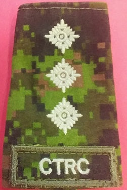 CTRC cadpat slip-on with Captain Rank.