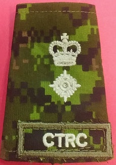 CTRC cadpat slip-on with Lieutenant Colenol Rank.