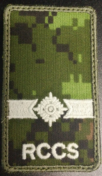 RCCS cadpat velcro Rank patch; Officer Cadet