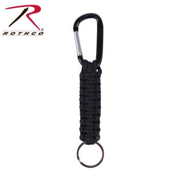 Black paracord carabiner key chair.