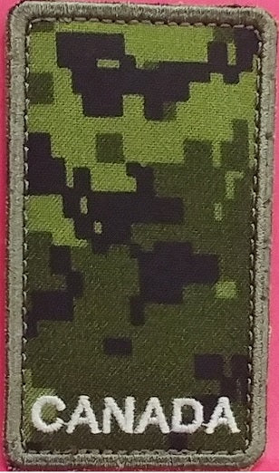 CANADA cadpat velcro Rank patch; Blank
