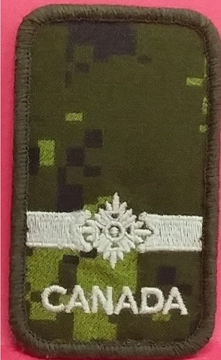 CANADA cadpat velcro Rank patch; Officer Cadet