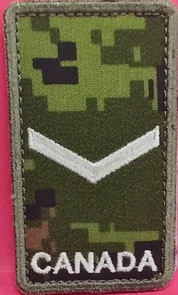 CANADA cadpat velcro Rank patch; Private