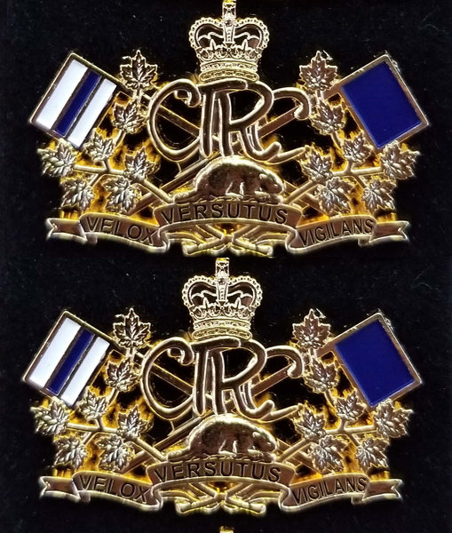 Pair of gold collar dogs with the new Gold belt buckle with the new CTRC uniform crest on it.