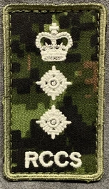 RCCS cadpat velcro Rank patch; Colonel