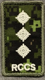 RCCS cadpat velcro Rank patch; Captain