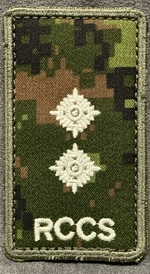 RCCS cadpat velcro Rank patch; Lietenant