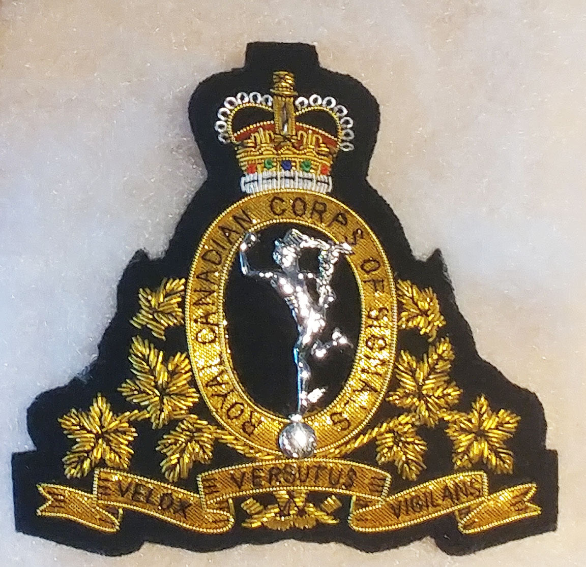 VTG Royal Corps Of Transport Blazer Insignia Bullion Wire Bordado hecho a mano - España
