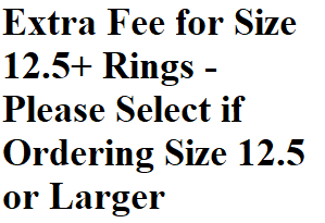 Extra charge for size 12.5+