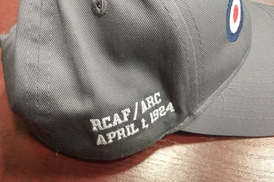 Right Side of baseball cap "RCAF/ARC April 1, 1924"
