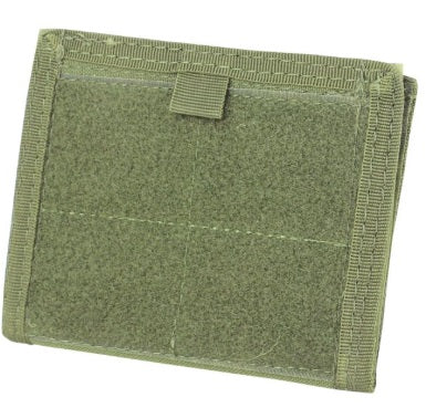 Green ID Panel with Velcro closure on a white background