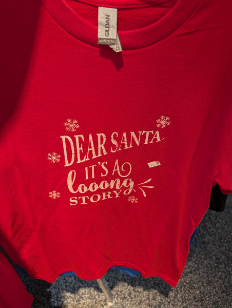 Dear Santa it's a long story in red