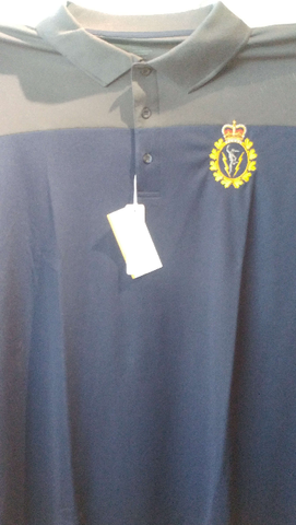 Grey and Blue Polo with embroidered C&E Crest