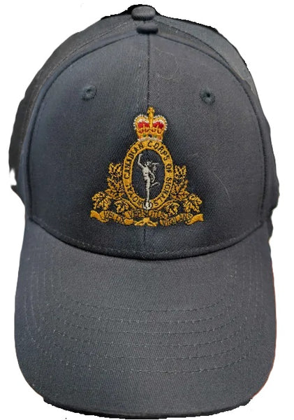 Navy ball cap with embroidered with RCCS Crest