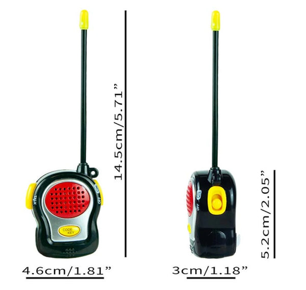 Walkie talkie measurements 4.6cm by 14.5 cm by 3 cm