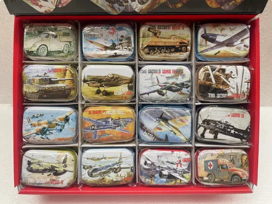 WWII Themed Tins, various designs 