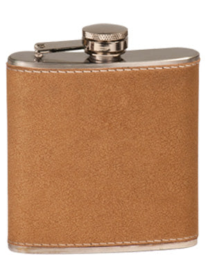 Flask with brown leather