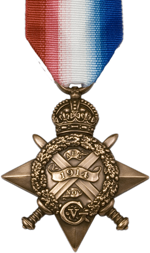 Front face of the bronze 1914 star.