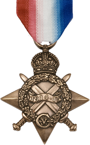 Front face of the bronze 1914-1915 star.