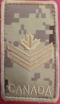 Velcro Rank Patch in Arid colours, featuring the Master Corporal Rank.