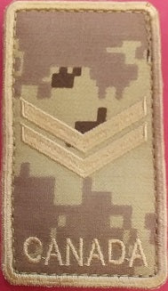 Velcro Rank Patch in Arid colours, featuring the Corporal Rank.