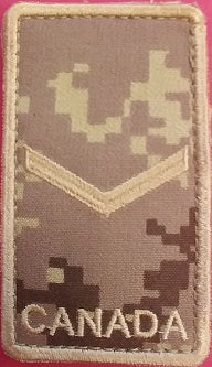 Velcro Rank Patch in Arid colours, featuring the Private Rank.