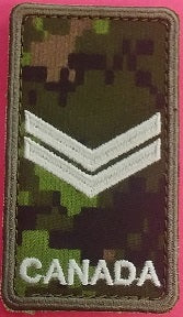 CANADA cadpat velcro Rank patch; Corporal