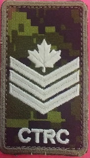  CTRC cadpat velcro Rank patch; Sergeant