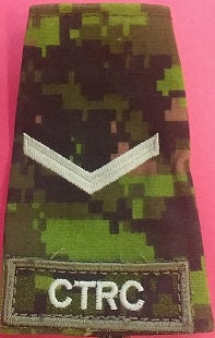 CTRC cadpat slip-on with Private Rank.