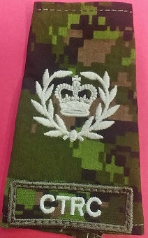 CTRC cadpat slip-on with Master Warrant Officer Rank.
