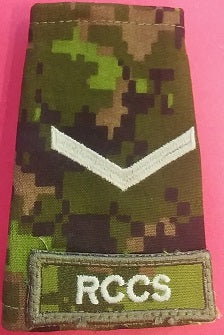 RCCS cadpat slip-on with Private Rank.