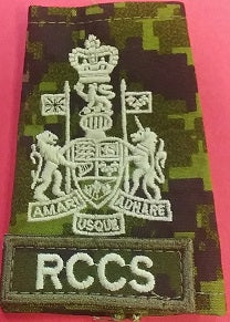 RCCS cadpat slip-on with Chief Warrant Officer Rank.