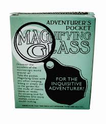 "Adventurer's Pocket Magnifying Glass' Green box.