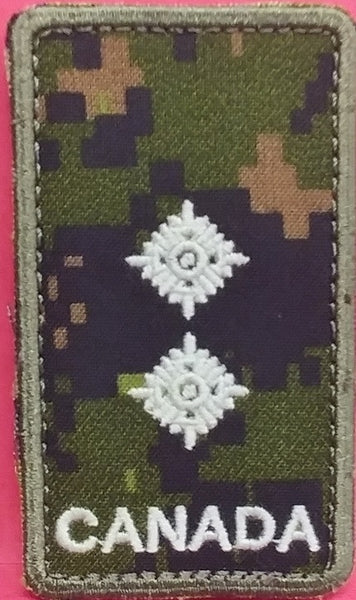 CANADA cadpat velcro Rank patch; Lieutenant