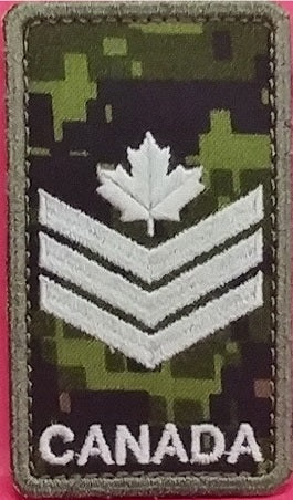 CANADA cadpat velcro Rank patch; Sergeant