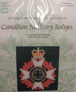 Saggi Taurus Needlecrafts Authorized Reproductions of Canadian Military Badges Counted Cross stitch - Canadian Chaplain Crest. Counted cross stitch kit; 14 point.
