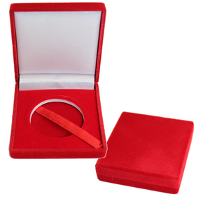 Red coin presentation box